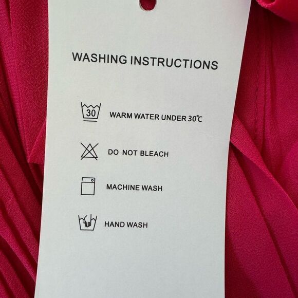 ZESICA SLEEVELESS HALTER TIE NECK RUFFLE TIERED MIDI DRESS IN PINK NWT SZ LARGE - Picture 8 of 16